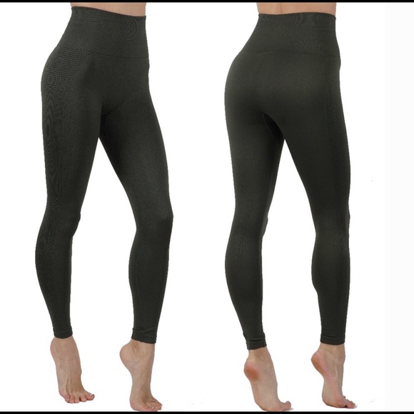 Gray High Waist seamless Workout dry fit Leggings - Picture 4 of 6